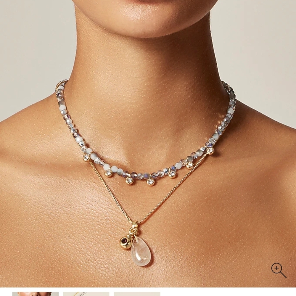 J. Crew Gold and Silver Layered Necklace